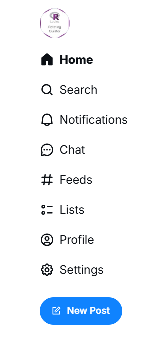 The &ldquo;New Post&rdquo; button is located at the bottom of the navigation sidebar.